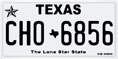 TX license plate CHO6856