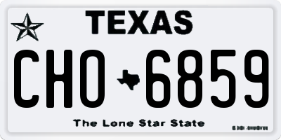 TX license plate CHO6859