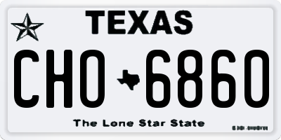 TX license plate CHO6860