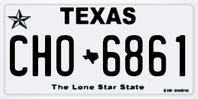 TX license plate CHO6861