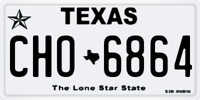 TX license plate CHO6864