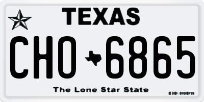 TX license plate CHO6865