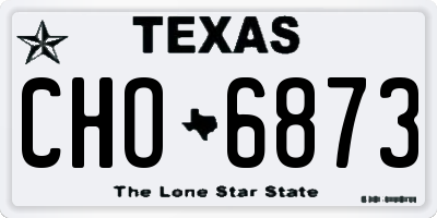 TX license plate CHO6873