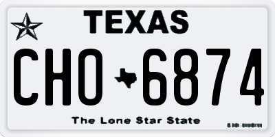 TX license plate CHO6874