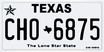 TX license plate CHO6875