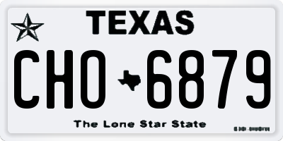 TX license plate CHO6879