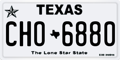 TX license plate CHO6880
