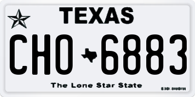 TX license plate CHO6883