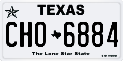TX license plate CHO6884