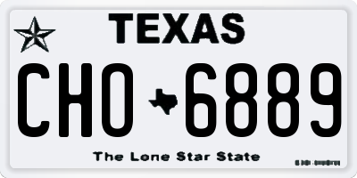 TX license plate CHO6889