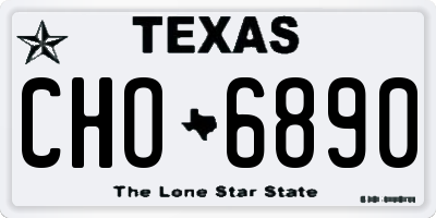 TX license plate CHO6890