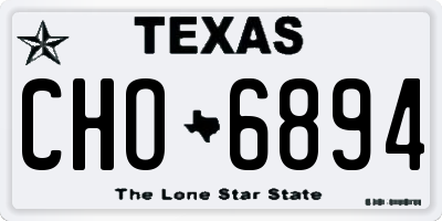 TX license plate CHO6894