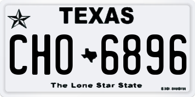TX license plate CHO6896