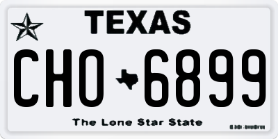 TX license plate CHO6899
