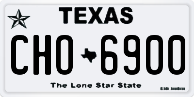 TX license plate CHO6900