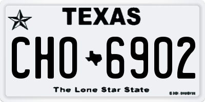 TX license plate CHO6902