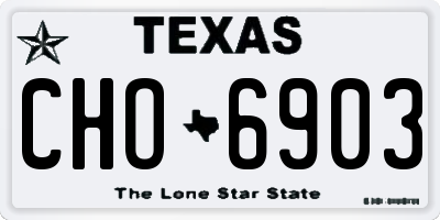TX license plate CHO6903
