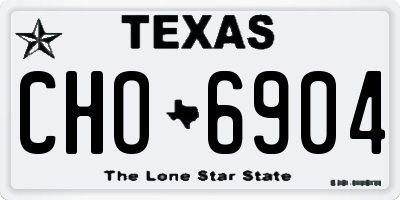 TX license plate CHO6904