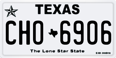 TX license plate CHO6906