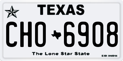 TX license plate CHO6908