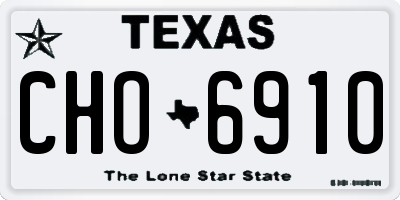 TX license plate CHO6910