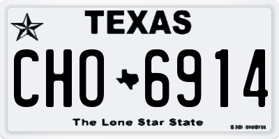 TX license plate CHO6914