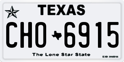 TX license plate CHO6915