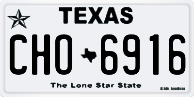 TX license plate CHO6916