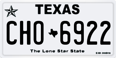 TX license plate CHO6922