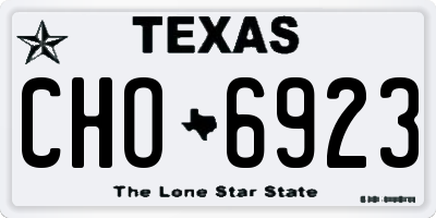 TX license plate CHO6923