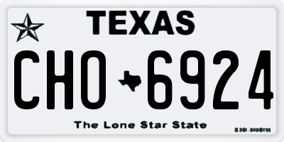 TX license plate CHO6924