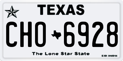 TX license plate CHO6928