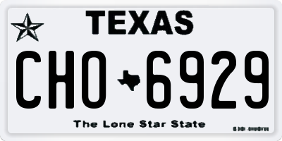 TX license plate CHO6929