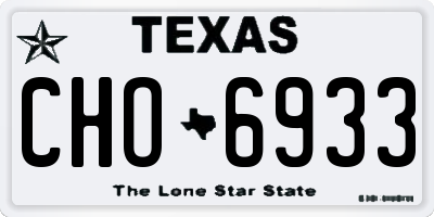 TX license plate CHO6933