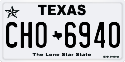 TX license plate CHO6940