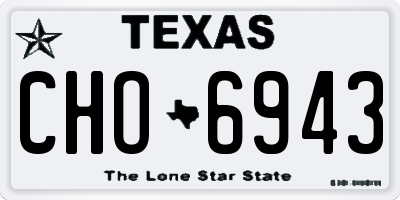 TX license plate CHO6943