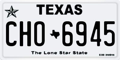 TX license plate CHO6945