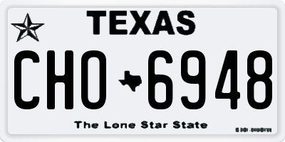 TX license plate CHO6948