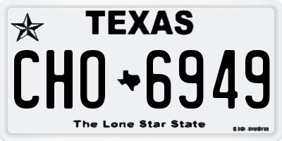 TX license plate CHO6949