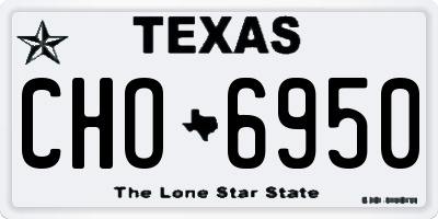 TX license plate CHO6950