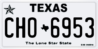 TX license plate CHO6953