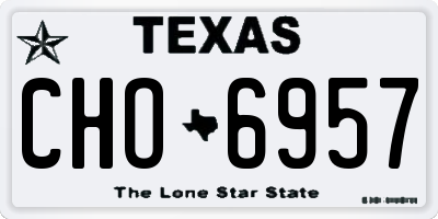 TX license plate CHO6957