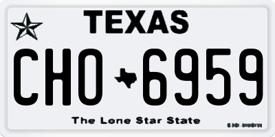 TX license plate CHO6959