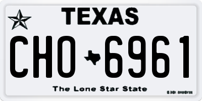 TX license plate CHO6961
