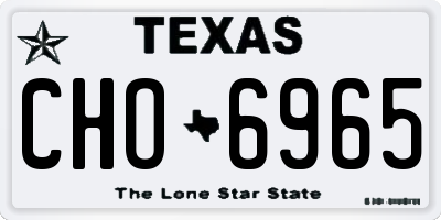 TX license plate CHO6965
