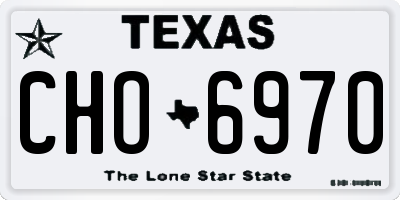 TX license plate CHO6970