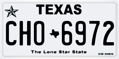TX license plate CHO6972