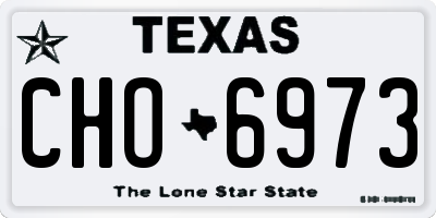 TX license plate CHO6973