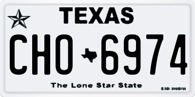 TX license plate CHO6974