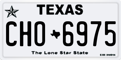 TX license plate CHO6975